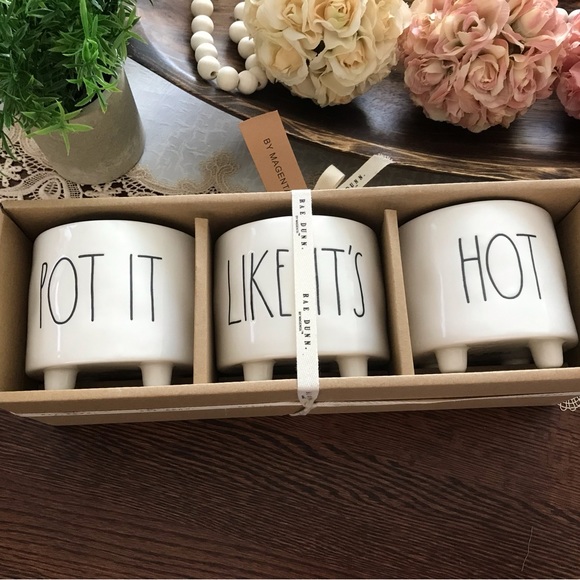 Rae Dunn Other - NEW.  RAE DUNN SET OF 3 FLOWER POTS